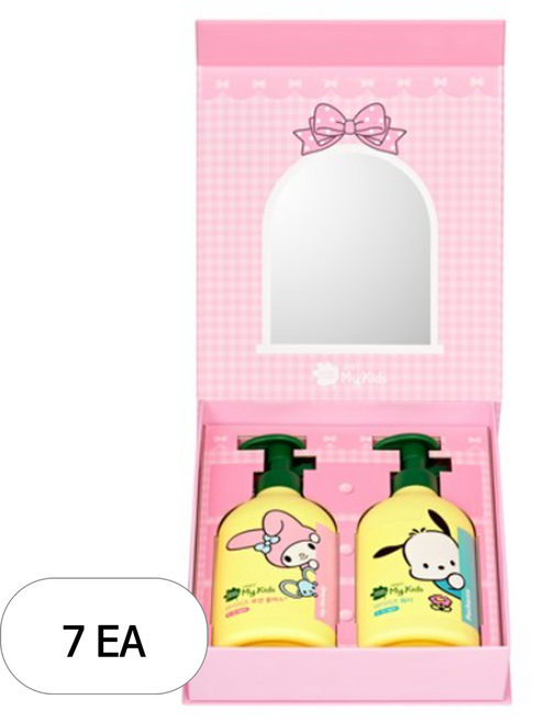 그린핑거 산리오 유아용 마이키즈 하우스 로션 플러스 320ml + 워시 320ml 세트, 7세트