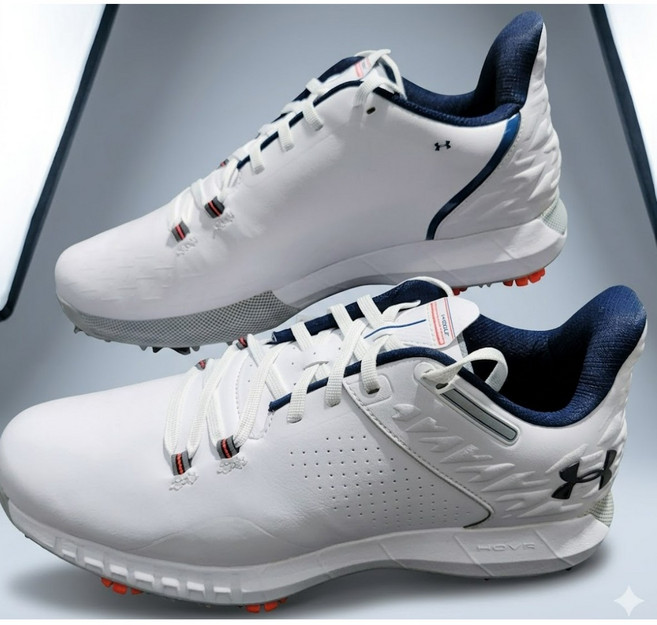 [언더아머_골프] 방수 골프화 White 남성 HOVR 쿠셔닝 드라이브 2 와이드(E) TM3025078-100