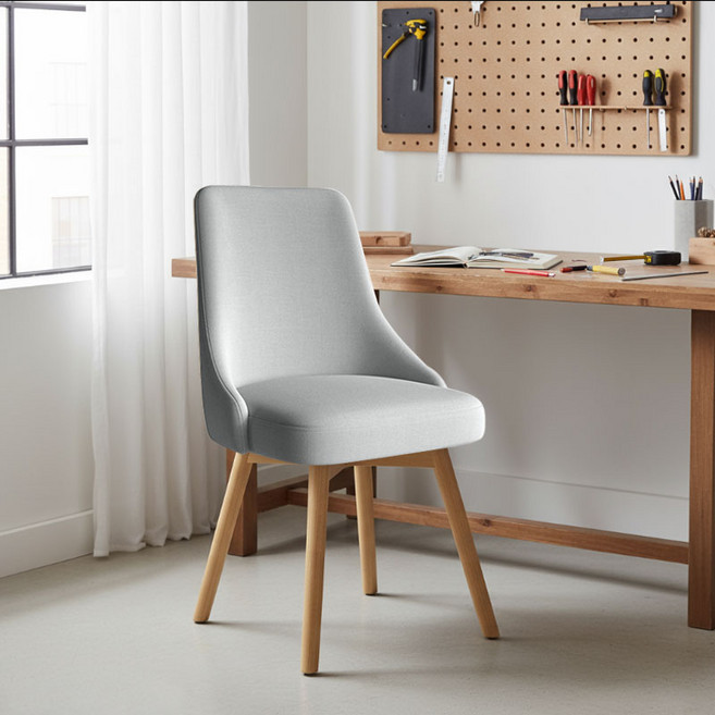 New World 카페 실내 인테리어의자 식탁의자 360도 회전식 의자 식당의자 613, 1개, 그레이