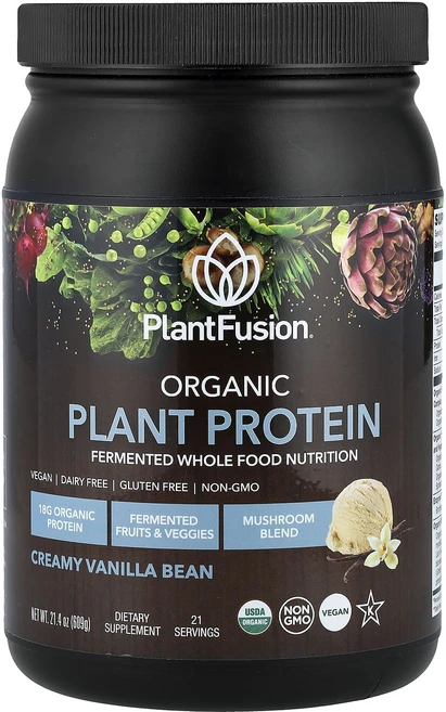 매우편하고 PlantFusion 유기농 식물 단백질 크리미한 바닐라빈 609g(21.4oz) 끝내주게잘나가는상품, PlantFusion유기농식물단백질크리미한바닐라빈609, 1개 - 쿠팡