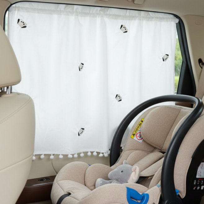 슈레보 유아 안심차단 사계절 차량용 햇빛가리개, 1개, 강아지