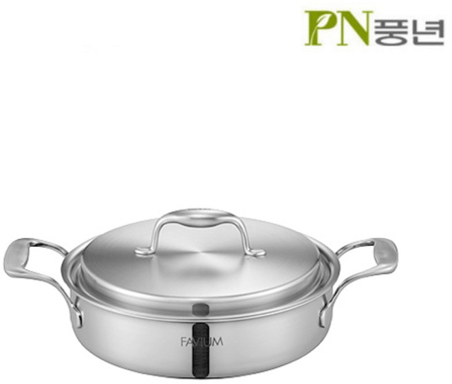 PN풍년 파비움 통5중 스테인레스 냄비 8종 택1, 최신형 전골24 FV5PT-24CL