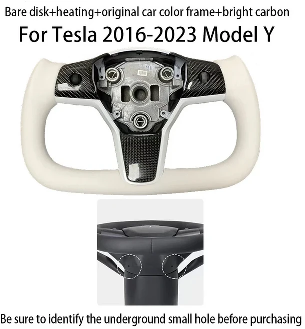 가열 스티어링 휠 포함 요크 핸들 테슬라 모델 3 맞춤형 레이싱 가죽 액세서리, 02 MY, 02 MY