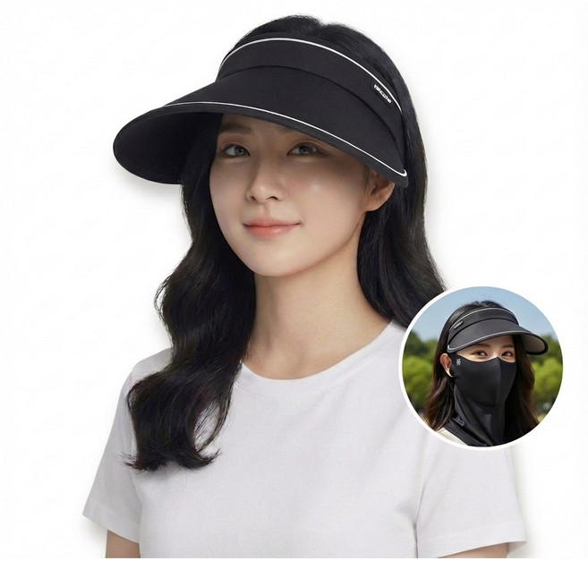 빌리브잇 와이드챙 햇빛가리개 썬캡 자외선차단 UV차단 여름모자 자외선 쿨 마스크 증정
