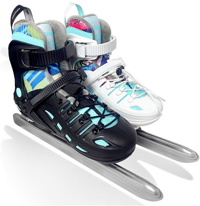 롤링스타 스피드스케이트 쇼트트랙 아이스 스케이트 사이즈조절 XT600, 1C, 블랙M