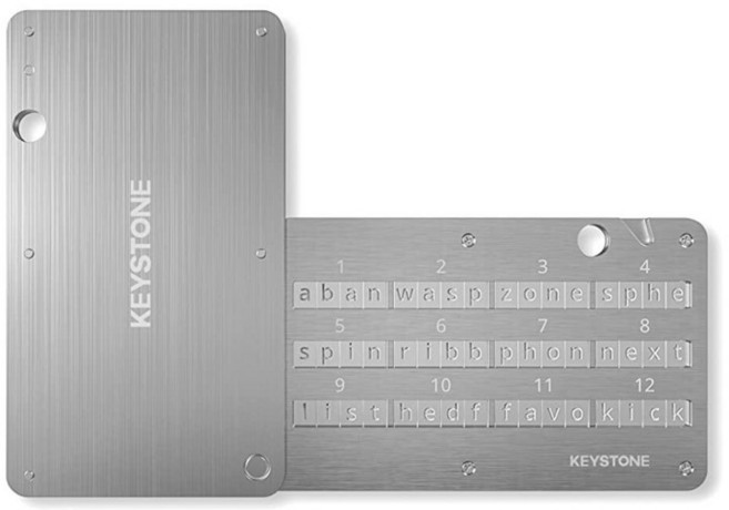 KEY스톤 Crypto Seed Storage Capsule 금속 지갑 콜드 스토리지 백업 24단어 비트코인 키 문구 보관 304 스틸 플레이트 모든 BIP39 지갑과, Keystone 태블릿_164966