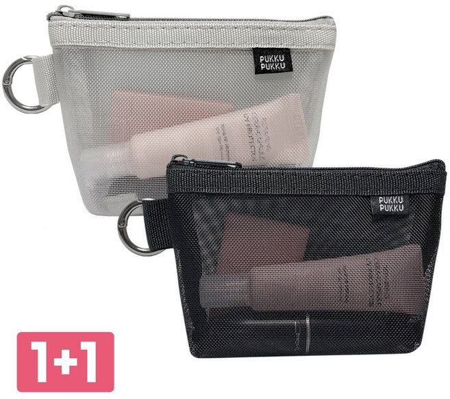 푸꾸푸꾸 메쉬파우치 화장품 립스틱 메이크업 휴대용 미니 파우치