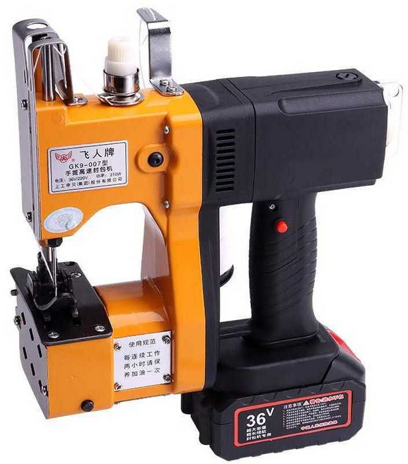 쌀 포대 천막 미싱 무선 씰링 손봉기 포장 쌀포장 충전 기능, 포대 재봉틀(배터리 2개), 듀얼 배터리 모델