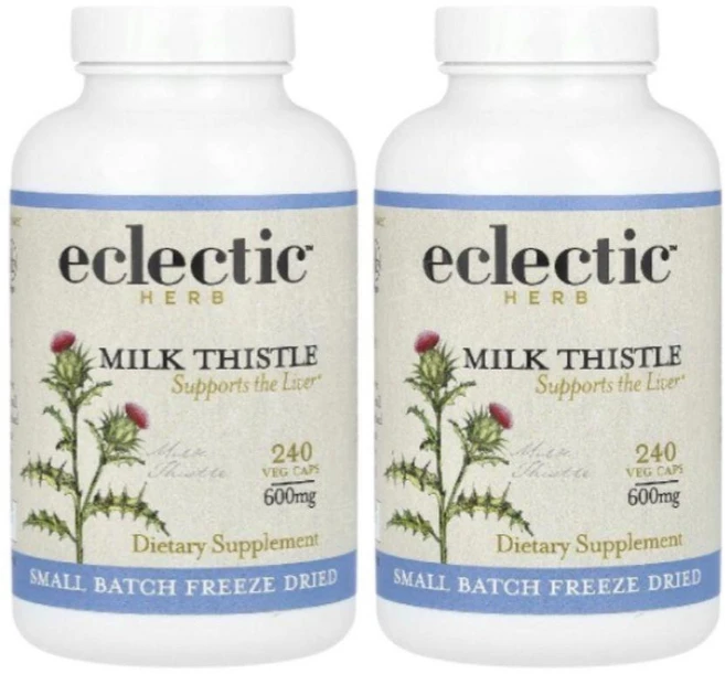 이클레틱 밀크씨슬 밀크시슬 600mg 240캡슐 2개 실리마린 MilkThistle, 240정 - 쿠팡