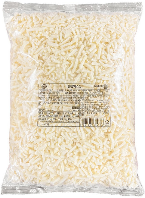 1405. 피자치즈(펠렛C 100%) - 서울2.5kg [하절기 아이스박스 무료], 2.5kg, 1개