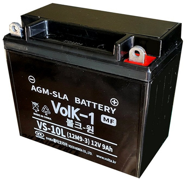 VS-10L 12V 9Ah 12M9-3B 아세아 태광 관리기 밧데리 TN125 12M9-3 Battery 기계장비 배터리, 1개