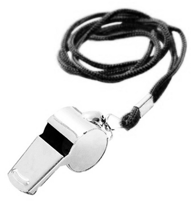 스틸 호루라기 호신용품 휘슬 호각 호신용 목걸이, 1개, 일반 블랙