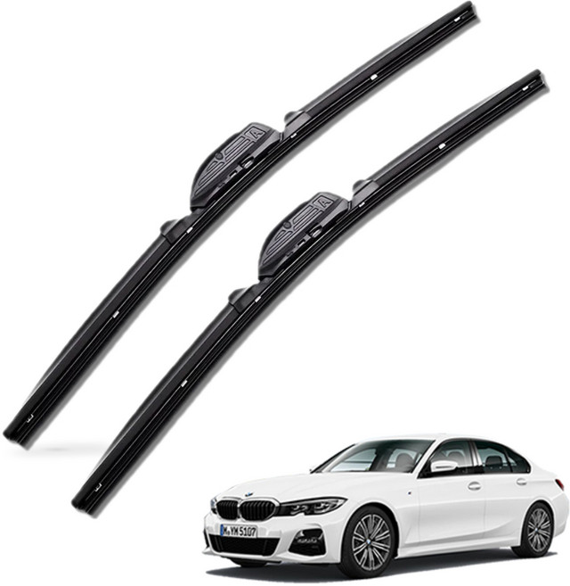 BMW 3시리즈 전차종 순정(호환)형 자동차 프리미엄 하이브리드 와이퍼 윈도우브러쉬 1+1세트, 3시리즈 F30-PR600+475mm커넥터B1