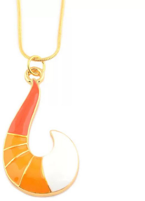 레이디버그 블랙캣 미라클 스톤 코스프레 목걸이 열쇠고리 귀걸이 장식, 여우 꼬리 금색 오렌지 목걸이 】, 1개