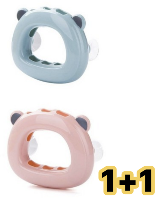 리브온 귀여운 무타공 칫솔걸이 1+1 욕실정리 정리홀더, 1세트, 민트 핑크