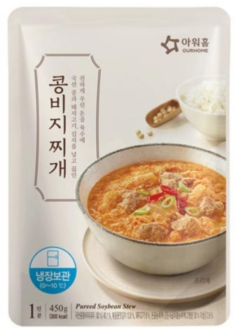 냉장 아워홈 콩비지찌개 450g, 1개