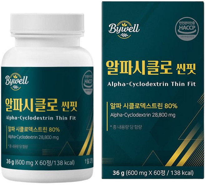 바이웰 알파시클로씬핏 600mg 60정 1박스