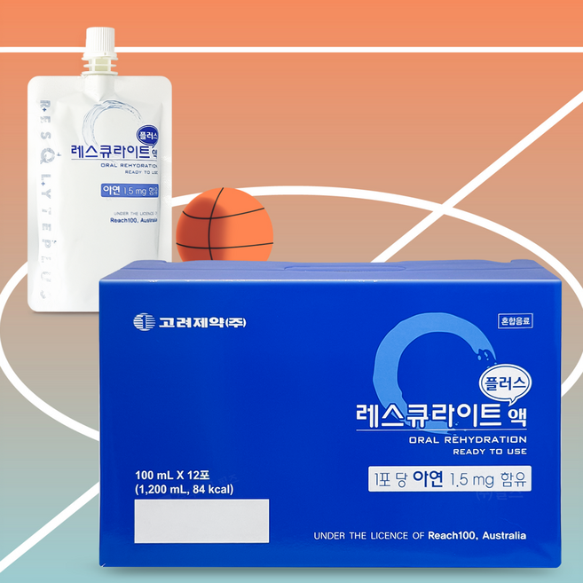 고려제약 레스큐라이트 플러스액 마시는 포도당 비타민 혼합음료 어린이, 12세트, 100ml