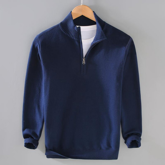 COSYEVNO 남자 니트 가을 트렌디한 루즈핏 캐주얼 숏 집업 긴팔 상의 CXJmyn-21