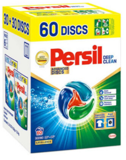퍼실 디스크 세탁세제 25g x60매 대용량 캡슐 살균, 1개