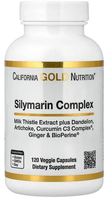 California Gold Nutrition 실리마린 복합체 민들레 아티초크 생강 및 BioPerine 함유 밀크시슬 베지 캡슐 120정 CGN-00956 - 쿠팡