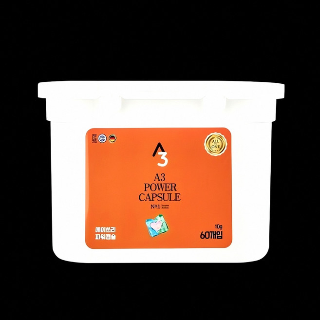 파워캡슐 세탁세제 60개입 세탁기 세제 비누 크리스탈 염제 청소 용액 세탁 임산부 향료, 60, 1