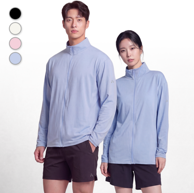 오로라선데이 퓨어리브 남녀공용 루즈핏 집업 래쉬가드 상하의세트