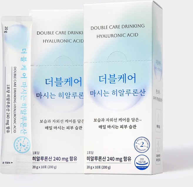 겨울철 건조 속보습 속건조 스킨부스터 피부보습 피부노화 자외선 케어 더블케어 마시는 히알루론산, 20개, 20ml - 쿠팡