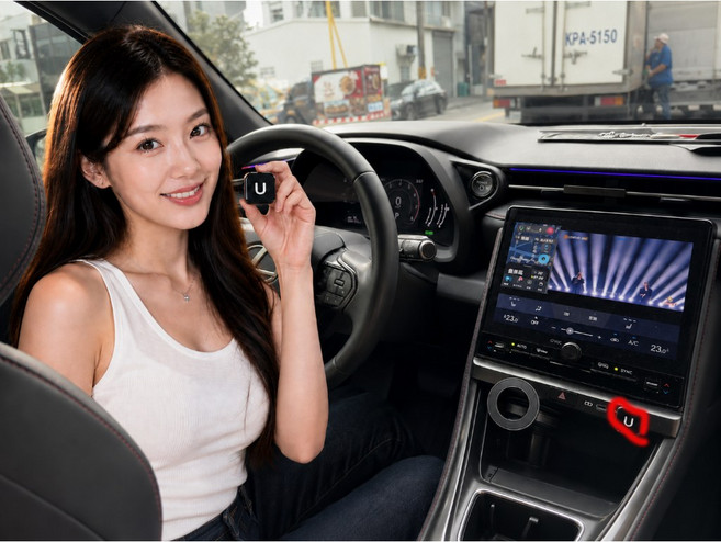無線CarPlay轉接器 適用於有線轉無線 Android Auto USB即插即用 支援投屏鏡像, 1個, 原車主機