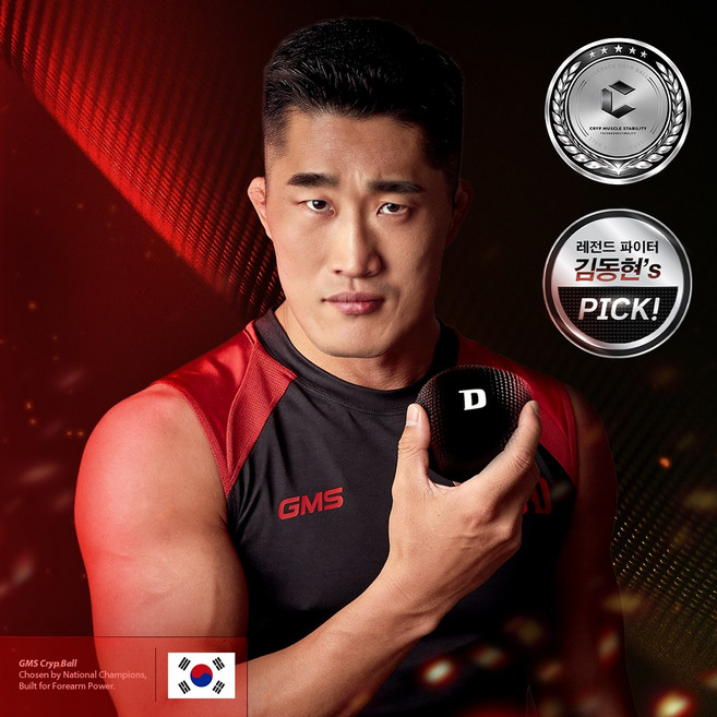 GMS 크립볼 자이로볼 추감기 전완근 손목 팔 근육 악력 스트레칭 홈트, 1개