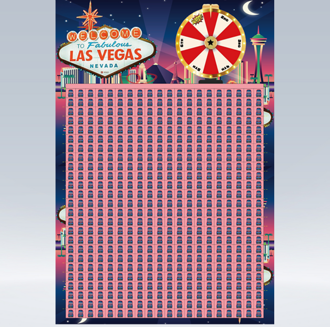 도도한날 A3보다 더 큰사이즈 랜덤 뽑기게임 추억의 레트로 종이뽑기판, 1개