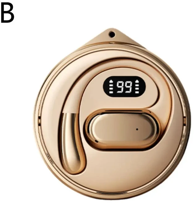 무선 노이즈 캔슬링 로터리 디지털 디스플레이 헤드셋 블루투스 이어폰 D88 Ai 번역 헤드폰, 01 Yellow, 01 CN, 02 Yellow