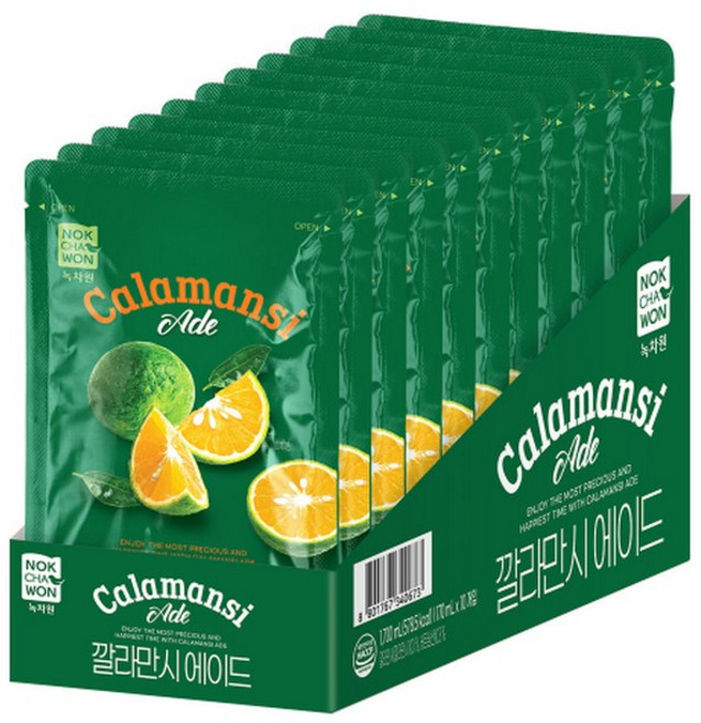 녹차원 깔라만시에이드 에이드음료 170ml X 10팩, 10개