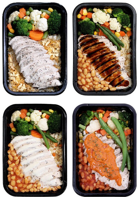 [블랙컨슈머] 다이어트 닭가슴살도시락 4종 간편 냉동 배달 직장인 아침 점심 저염 저당 저지방 운동 식단도시락, 400g, 8개