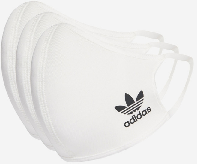 국내매장판 아디다스 페이스커버 화이트 3개입 1세트 운동용 러닝용 스포츠마스크
