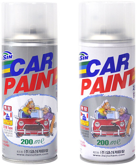 일신 쌍용 ABD 다크그레이 스프레이 + 투명마감용 스프레이 차 카페인트 200ml, 1개