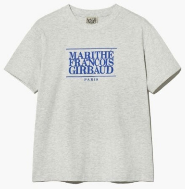 [마리떼 프랑소와 저버] 마리떼프랑소와반팔티 PQJ MFG45CTS201LHG CLASSIC LOGO TEE light heather gray