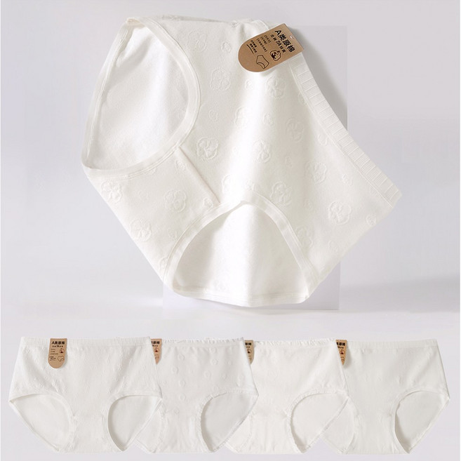 VEBLEN 무형광 여성 순면팬티 고탄력 면 삼각 속옷 5종세트