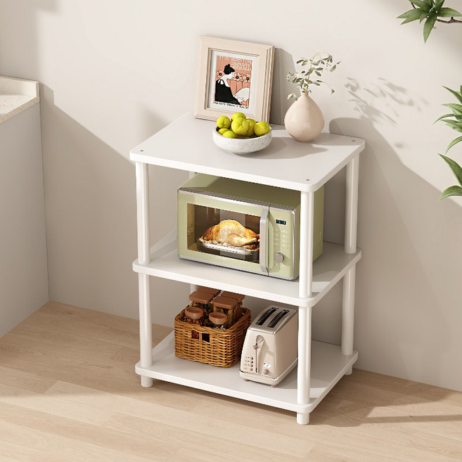 헤븐하임 다용도 선반 진열장, 3단, 화이트(WHITE)