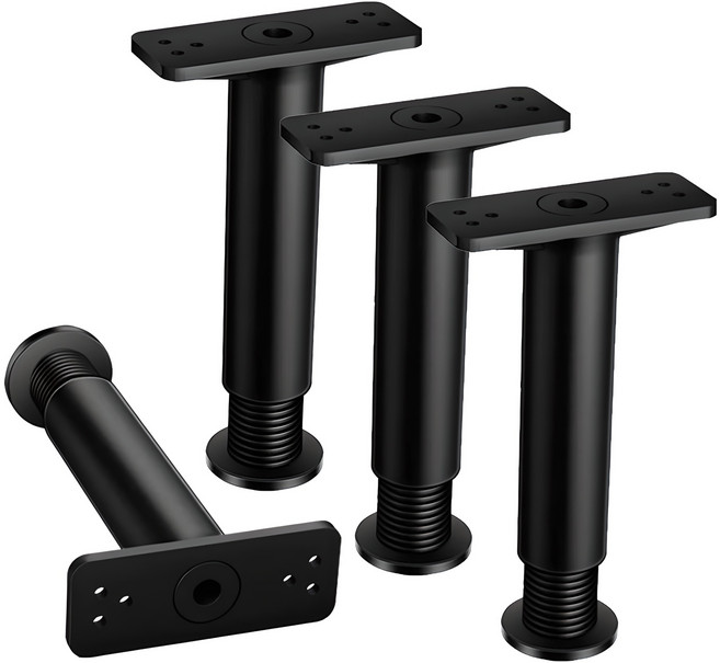 아이베란다 침대다리 보강 높이조절발, D(180-340mm), 4개, 블랙