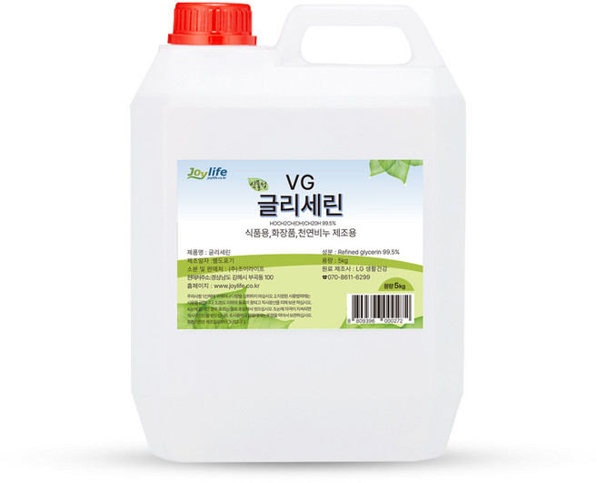 조이라이프 식물성 글리세린 VG 5kg 식물성 화장품 비누 슬라임, 1개
