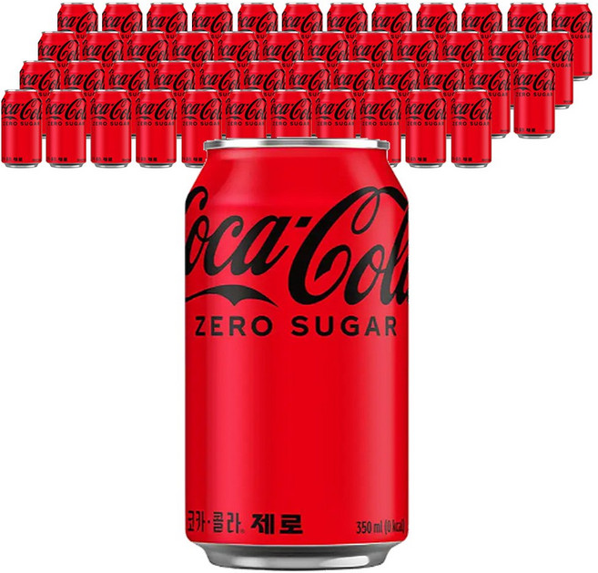 코카콜라 제로 음료 대용량 실속팩, 350ml, 48개