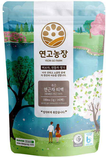 국내산 볶은 연근차 삼각티백 100ea, 1g, 100개입, 1개