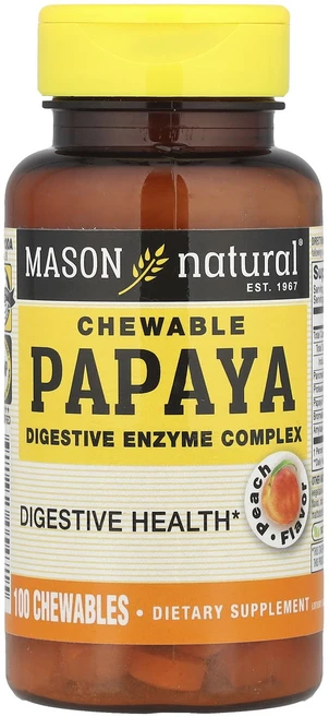 Mason Natural 파파야 다이제스티브 엔자임 컴플렉스츄어블 100정, 5개 - 쿠팡