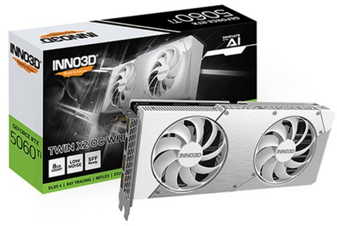 INNO3D 지포스 RTX 5060 Ti D7 8GB TWIN X2 OC WHITE