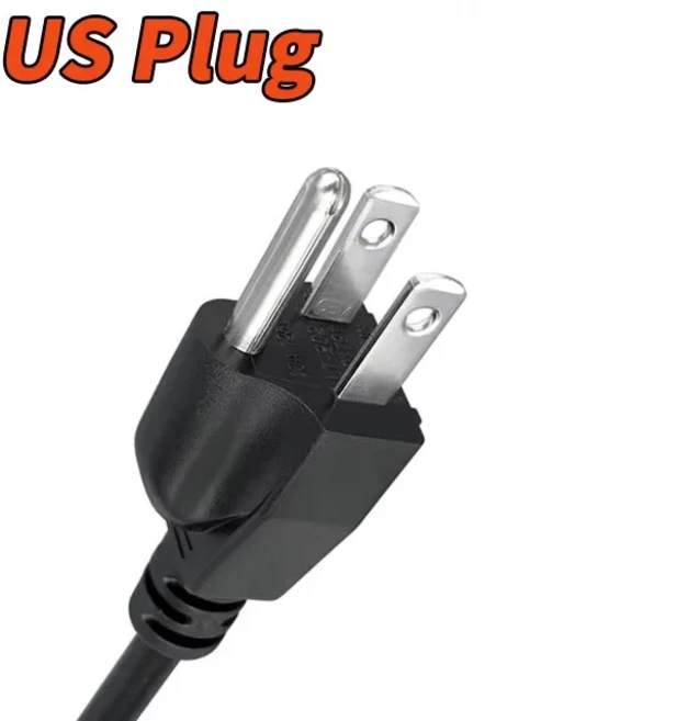 호환 짧은 AC 전원 코드 플러그 EU 케이블 IEC320 클로버리아 (노트북 어댑터 모니터 프로젝터용), 01 60CM, 04 US PLUG