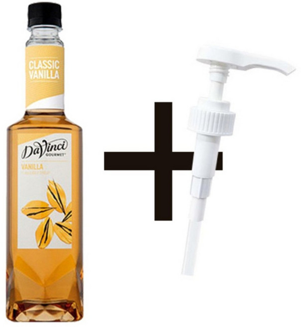 다빈치 바닐라 시럽 750ml ＋시럽펌프 3.5ml 1개 증정