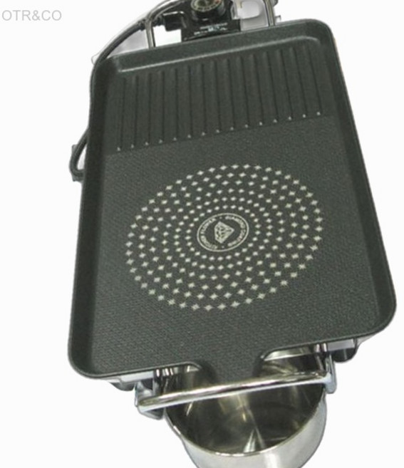 키친플라워 다이아몬드 코팅 전기 그릴 48cm 홈캠핑불판