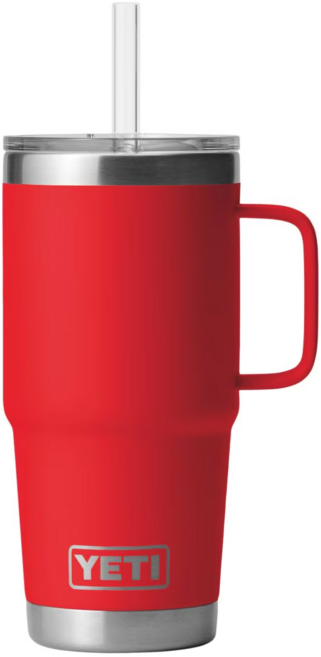 예티 YETI 램블러 텀블러 보냉 739mL 빨대뚜껑 트래블 손잡이 머그 25oz 13종, 11. RESCUE RED, 1개