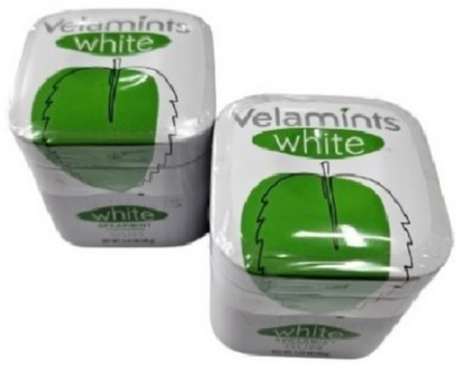 벨라민츠 스피아민트 화이트 껌, 40g, 2개